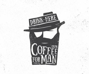 โลโก้ร้านกาแฟ Coffee for man